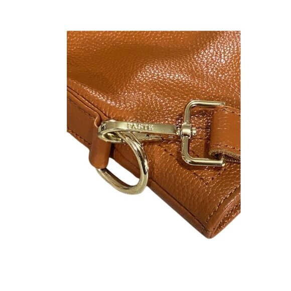 Paste Leather Handbag or Crossbody, Adjustable Shoulder Strap, Burnt Orange - Picture 13 of 16